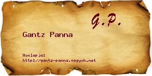 Gantz Panna névjegykártya